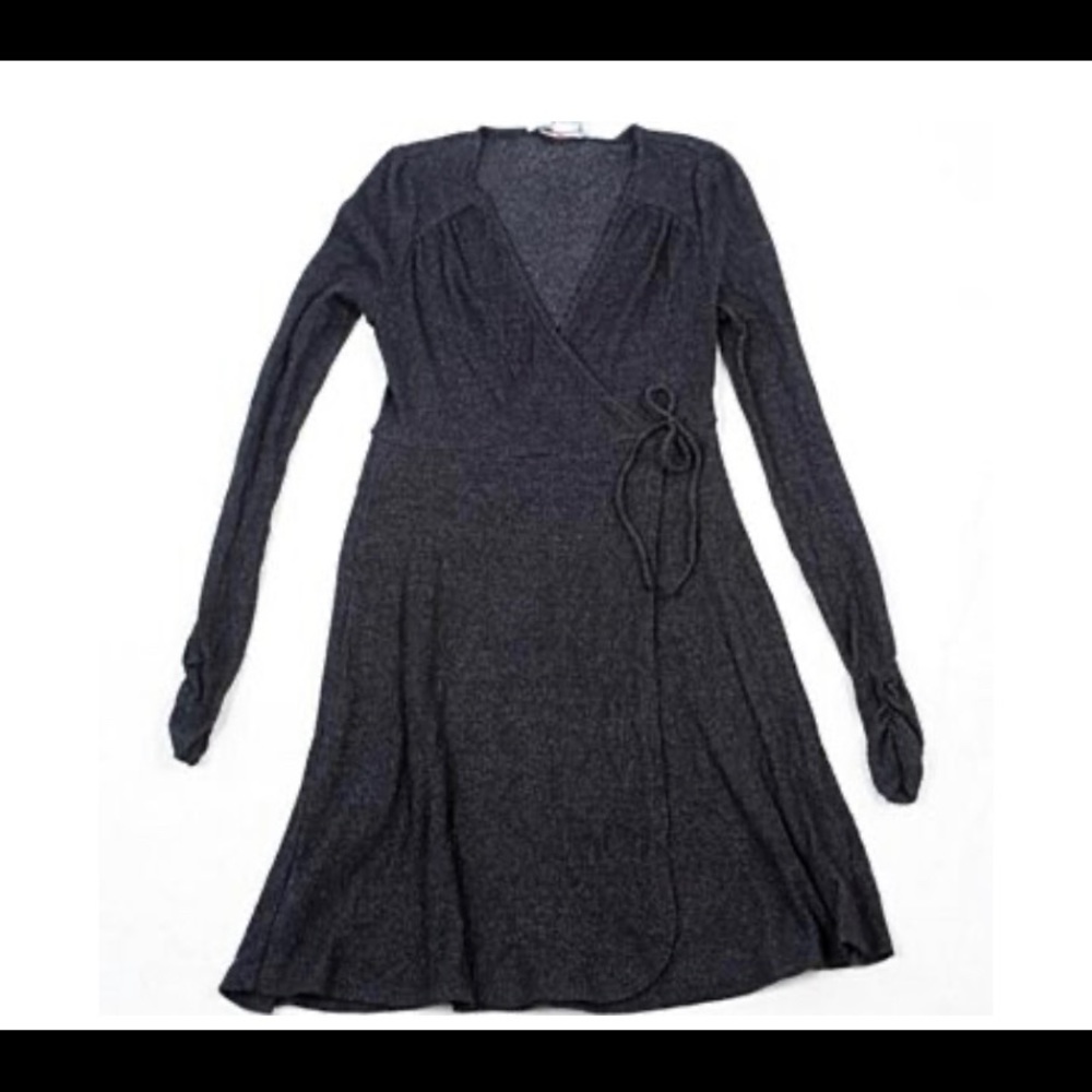 American Rag Emily Cie gray /charcoal Wrap dress